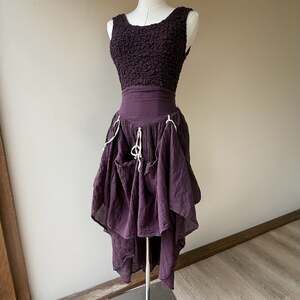 Free People Full Length Maxi Tie Up Purple Dress